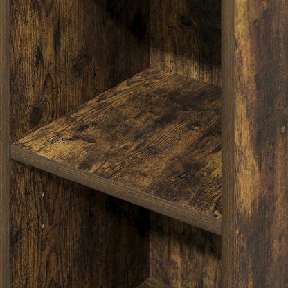 Wooden Bookcase in Finish with Open Shelving for Storage