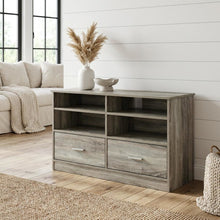 French Oak TV Stand with Drawer and Wood Construction