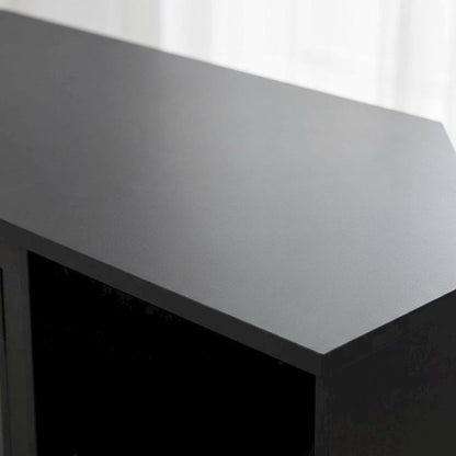 Wood TV stand with metal legs for 55-inch TVs, modern design, Americano