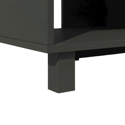 Brown electric fireplace corner TV stand with storage and media center features