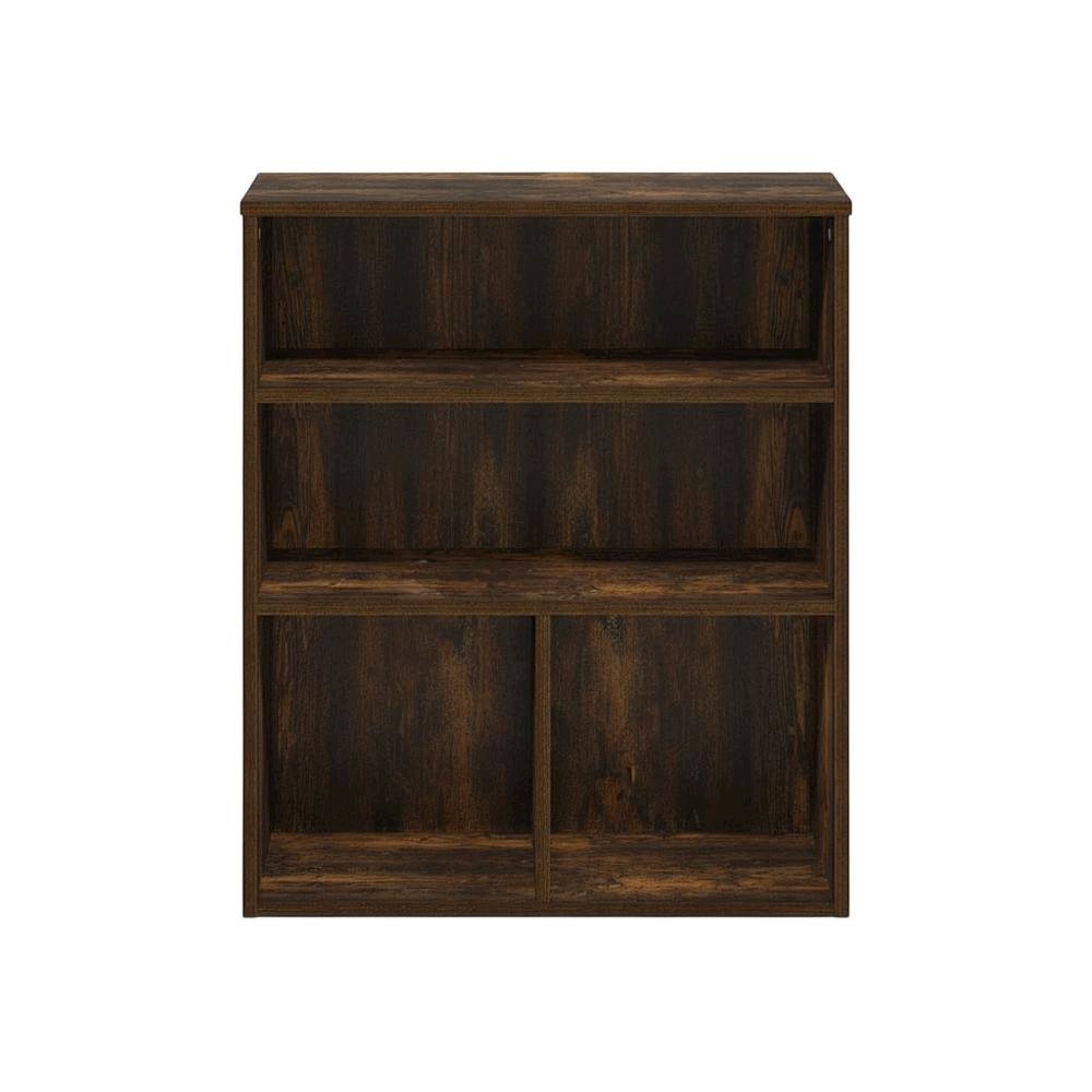 Wooden bookcase with clean design and versatile storage