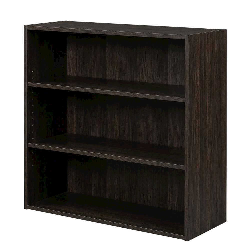 Wooden bookcase with a sleek design, durable construction, and open shelving