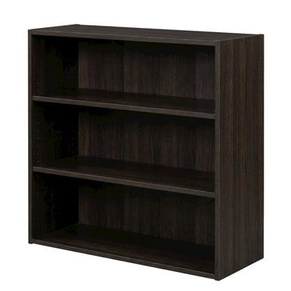 Wooden bookcase with a sleek design, durable construction, and open shelving
