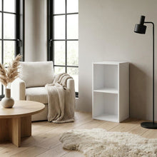 White wood bookcase with compact design and versatile storage solution