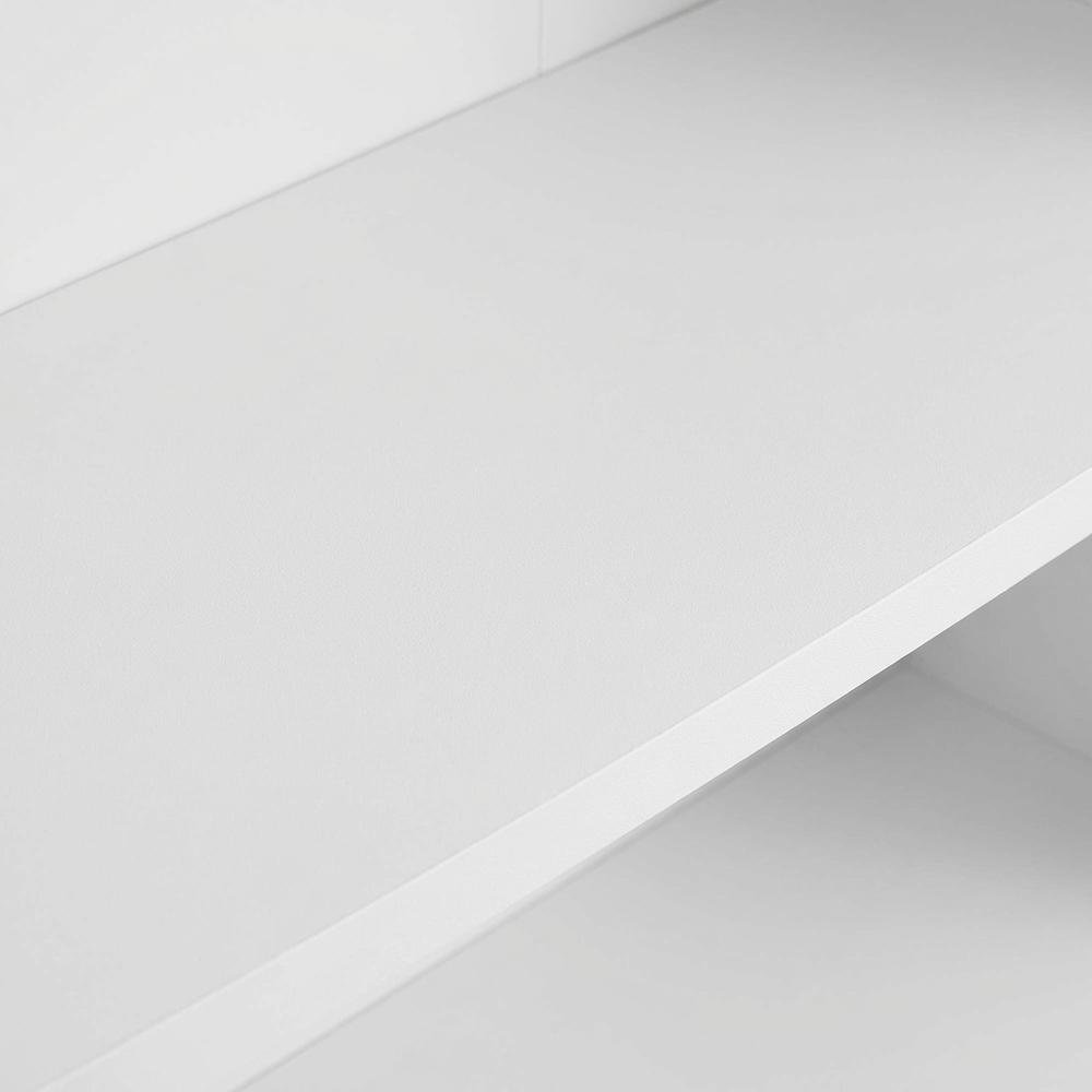 Wooden bookcase with open shelves and modern design suitable for home or office