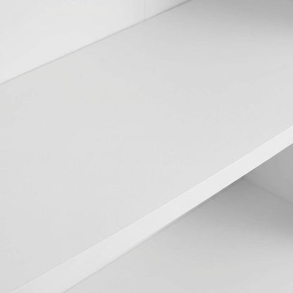 Wooden bookcase with open shelves and modern design suitable for home or office