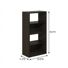 Wood bookcase with sturdy construction and classic design for home storage
