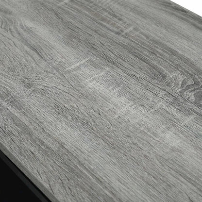Black and Grey Laptop Desk with Steel Frame and Spacious Surface