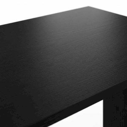 L-Shape Computer Desk with 3-Tier Shelves - Americano/Black Modern Design