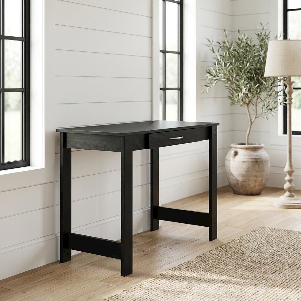 Black JAYA Writing Desk with Drawer for Home Office and Study