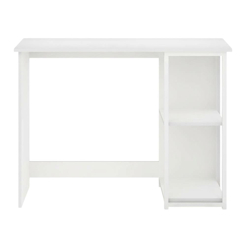 White Modern Living Computer Desk with Sturdy Construction and Spacious Surface