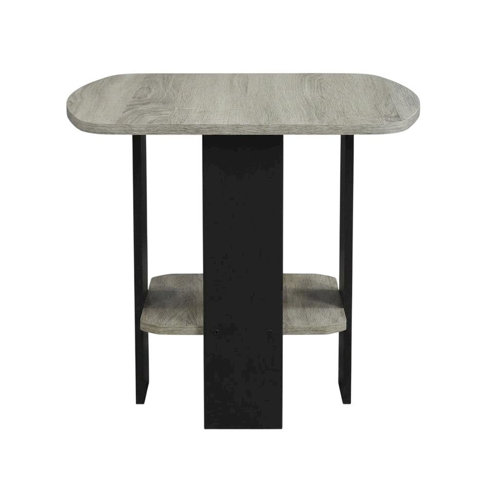 French Oak Grey, End Side Table, Quality Build, Durable Wood Frame