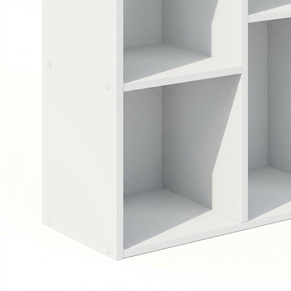 White 11-Cube Open Shelf Storage Organizer, 29 Inch Wide, Closet