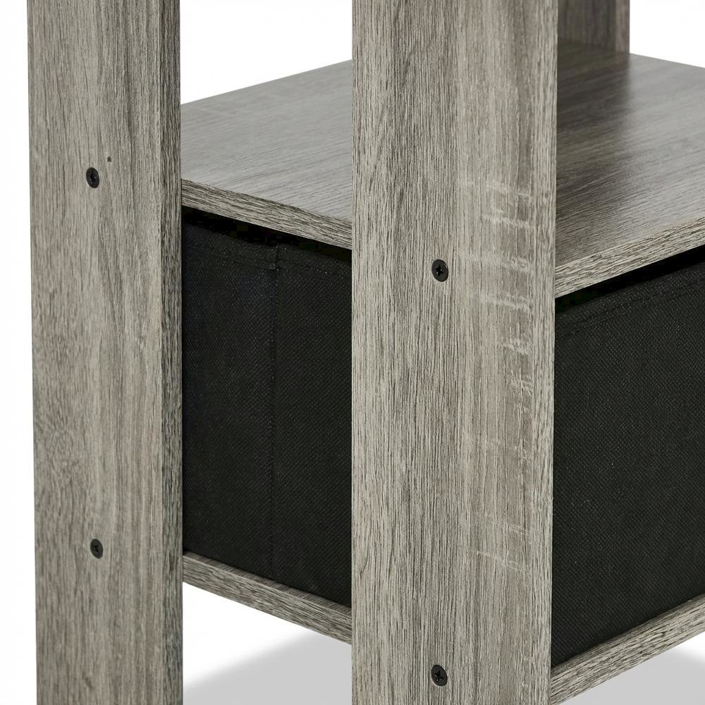 Wooden End Table Night Stand, Set of Two with Modern Design