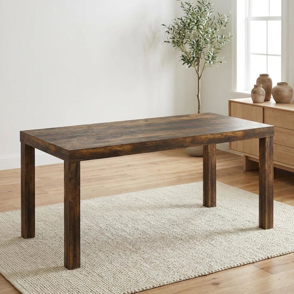 Amber Pine Coffee Table with Classic Simple Design and Durable Construction