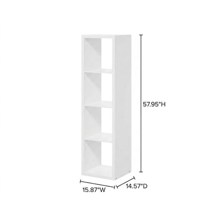 Wooden Open-Back Vertical Cube Storage Organizer Bookshelf Bookcase with Storage