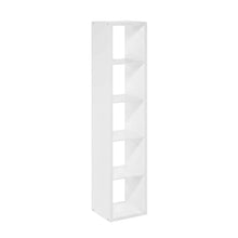 Wooden Tall Bookshelf and Cube Storage Organizer with Open Back Shelving