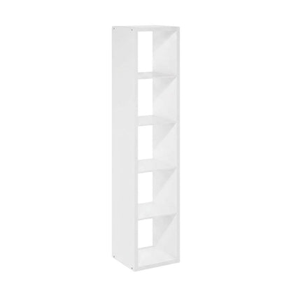 Engineered Wood Tall Bookshelf and Cube Storage Organizer