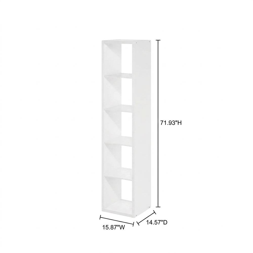 Engineered Wood Tall Bookshelf and Cube Storage Organizer