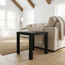 Black Square Coffee Table with Minimalist Design and Lightweight Frame