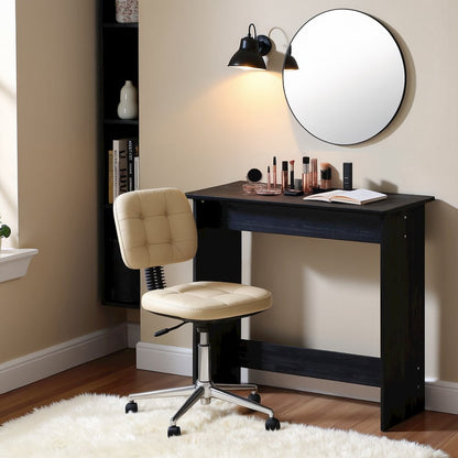 Black Wooden Office Desk with Storage, Writing Desk and Study Desk Design