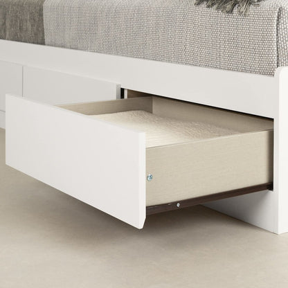 Munich Mates Bed with 3 Drawers, Pure White