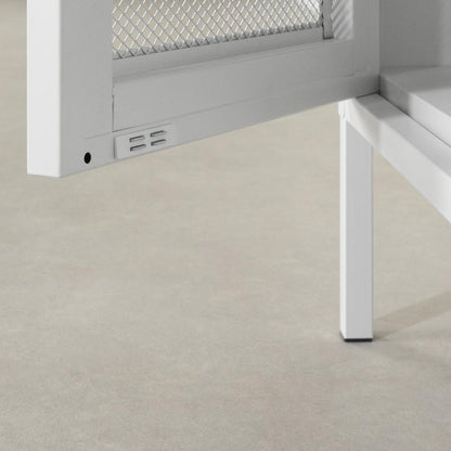 Kodali Metal Mesh 1-Door Nightstand, White
