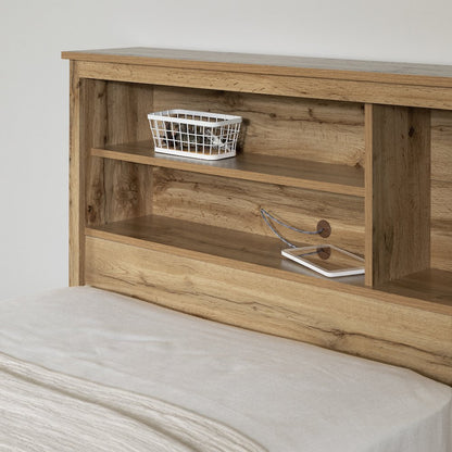 Tassio Bed and Headboard Set, Nordik Oak