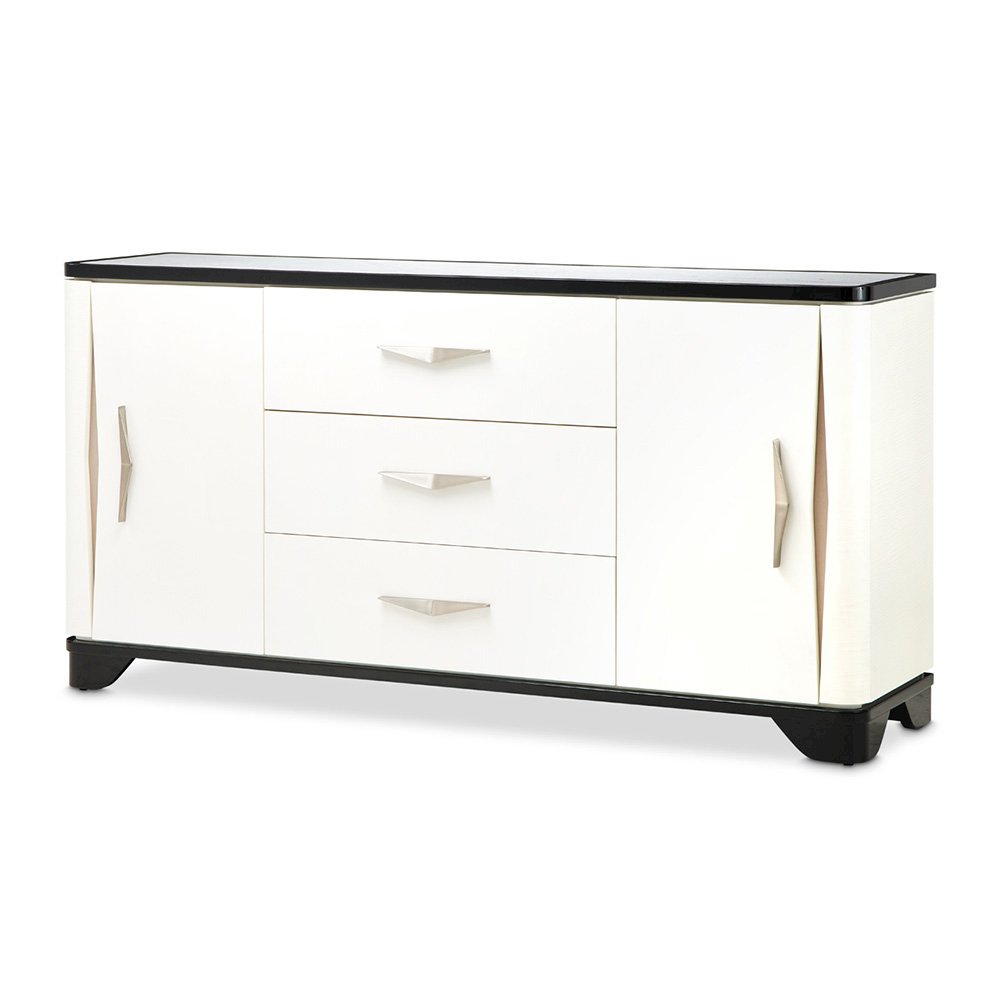 Tuxedo Sideboard & Mirror - Piano Keyboard