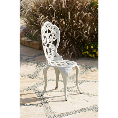 Fiesta Outdoor Aluminum Ecru 3 Piece Bistro Set