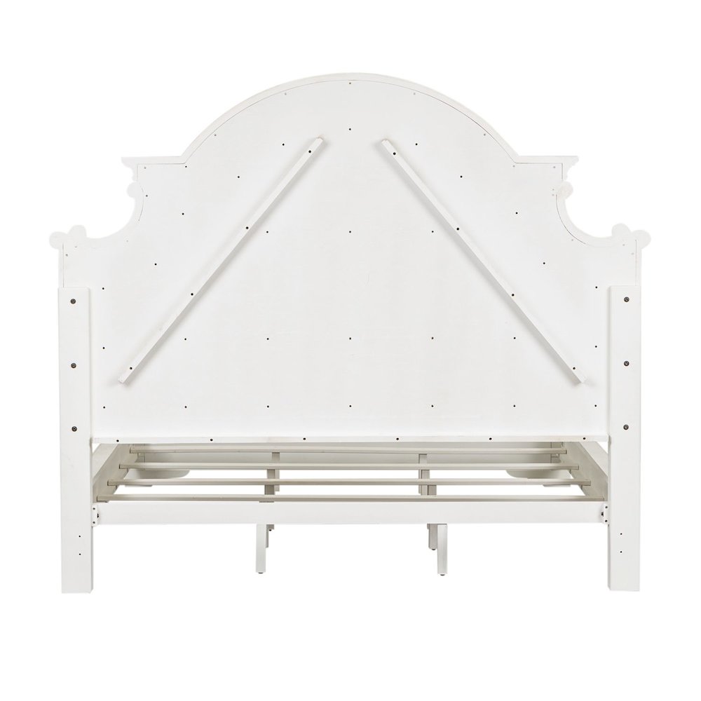Magnolia Manor California King Upholstered Bed - Antique White & Weathered Bark
