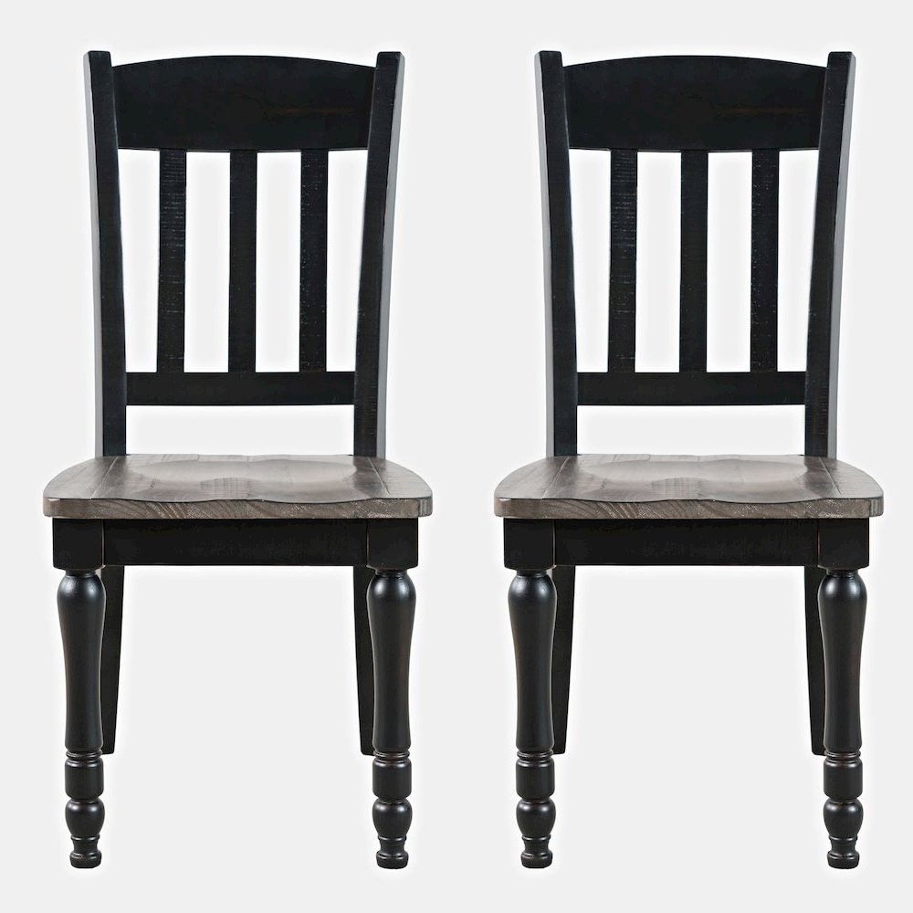 Madison County Rustic Reclaimed Pine Farmhouse Slatback Dining Chair (Set of 2)