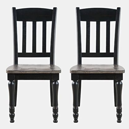Madison County Rustic Reclaimed Pine Farmhouse Slatback Dining Chair (Set of 2)