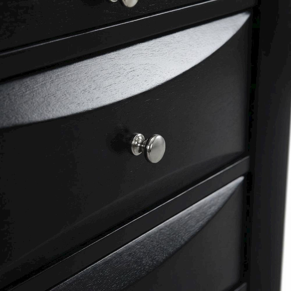 Black Bedroom Nightstand with Modern Transitional Design