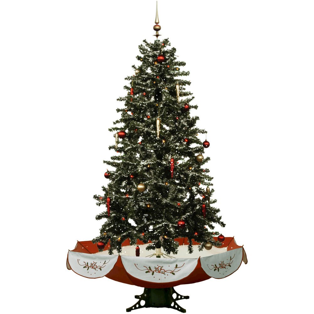 Fraser Hill Farm 55"H Snowy Tree with Red Base