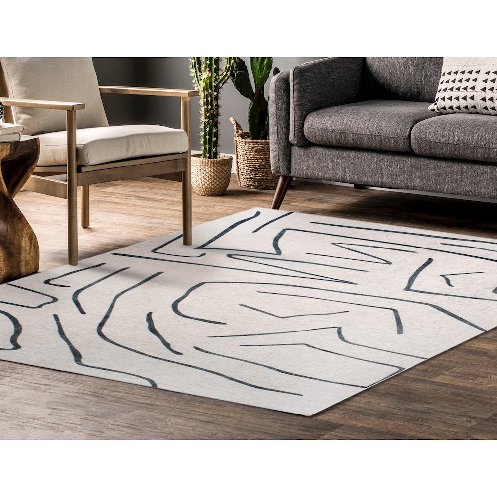FALLON IVORY/ CHARCOAL 5 x 8 Indoor Rug