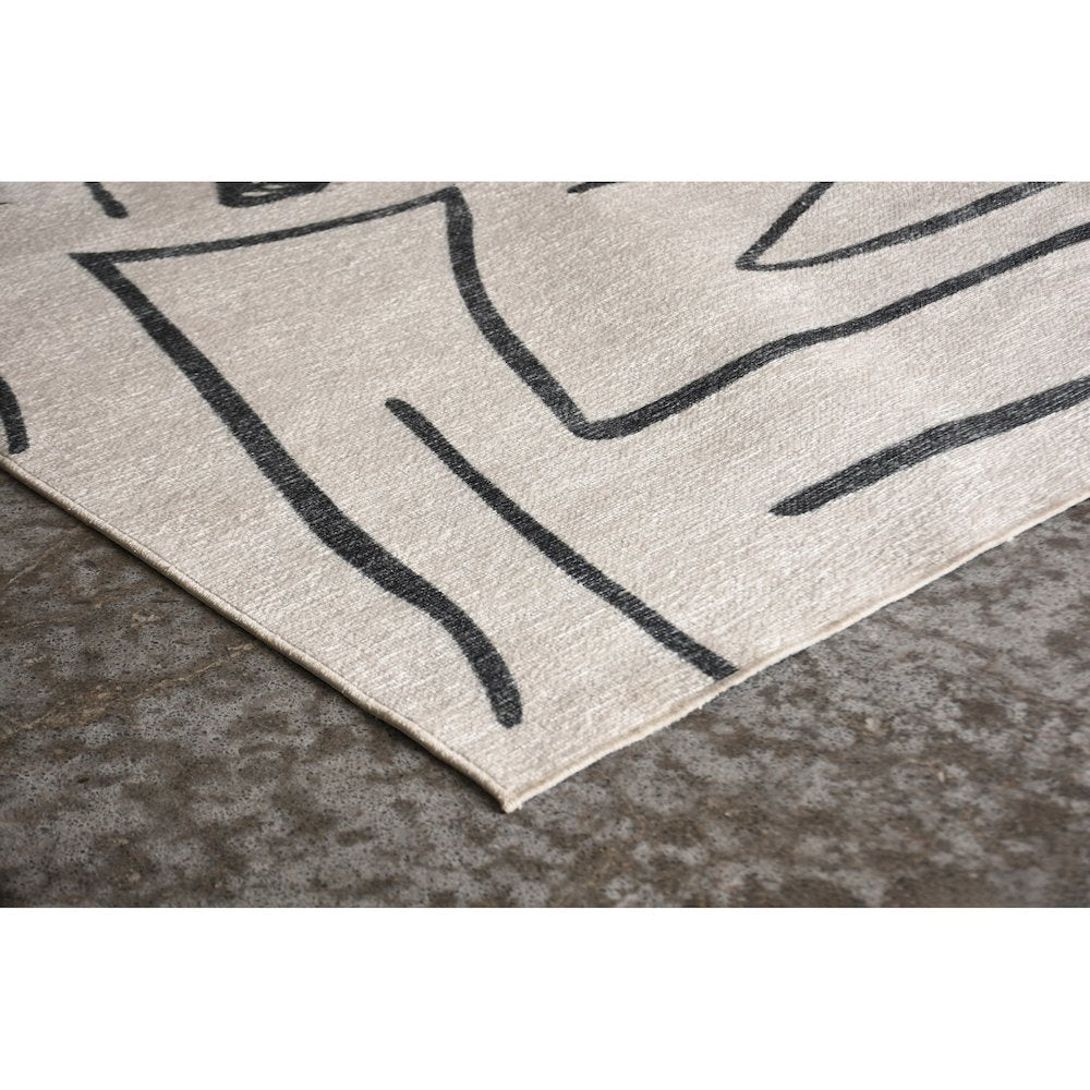 FALLON IVORY/ CHARCOAL 5 x 8 Indoor Rug