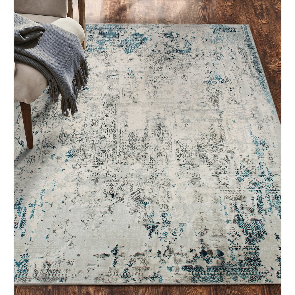 ARIELLA Blue/Grey 10 x 13 Indoor Rug