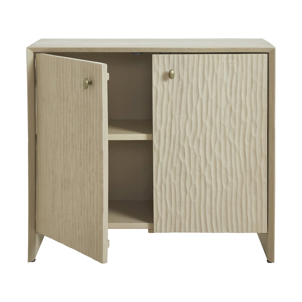 Aida Indoor Mango Wood Cabinet, Beige