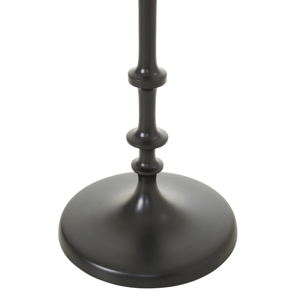 Petrus 62.5" Tall Matte Black Floor Lamp with Tapered Linen Shade