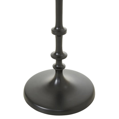 Petrus 62.5" Tall Matte Black Floor Lamp with Tapered Linen Shade