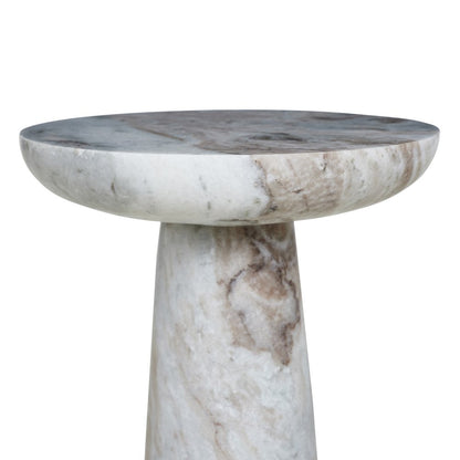 Mercura Indoor Mercury Black  Marble Side Table