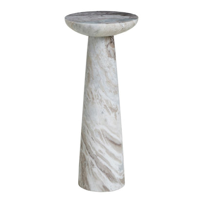 Mercura Indoor Mercury Black  Marble Side Table