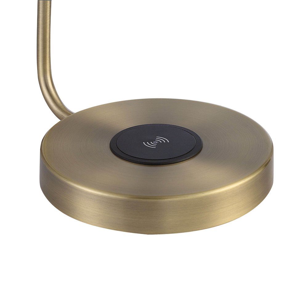 Riesco 22.5" Length Desk Lamp, Antique Brass