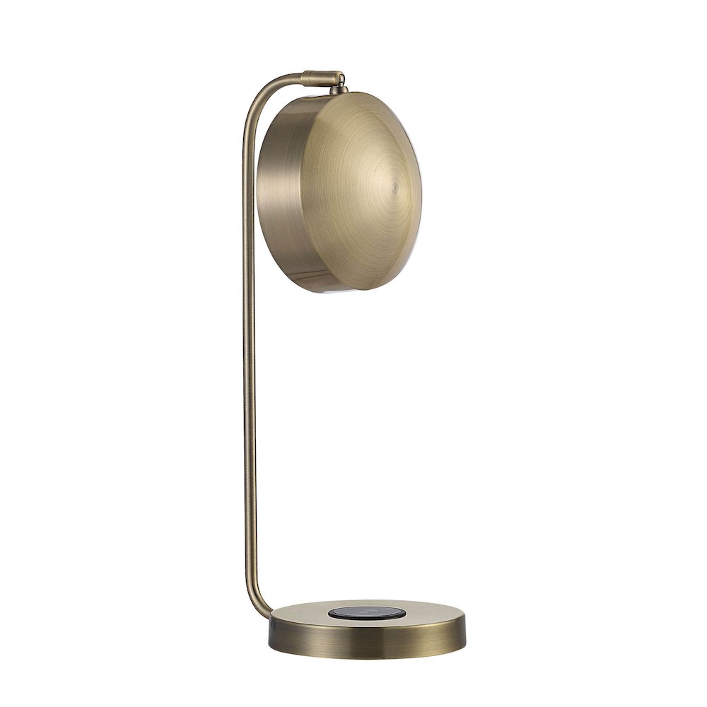 Riesco 22.5" Length Desk Lamp, Antique Brass