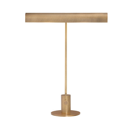 Storn 20.25" Tall Vintage Brass Iron Table Lamp with Tube Iron Shade