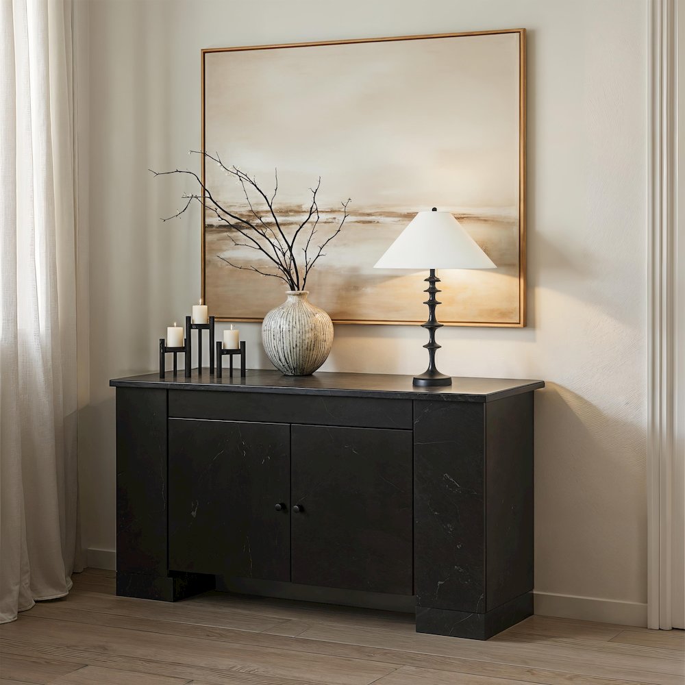 Petrus 26" Length Table Lamp, Matte Black