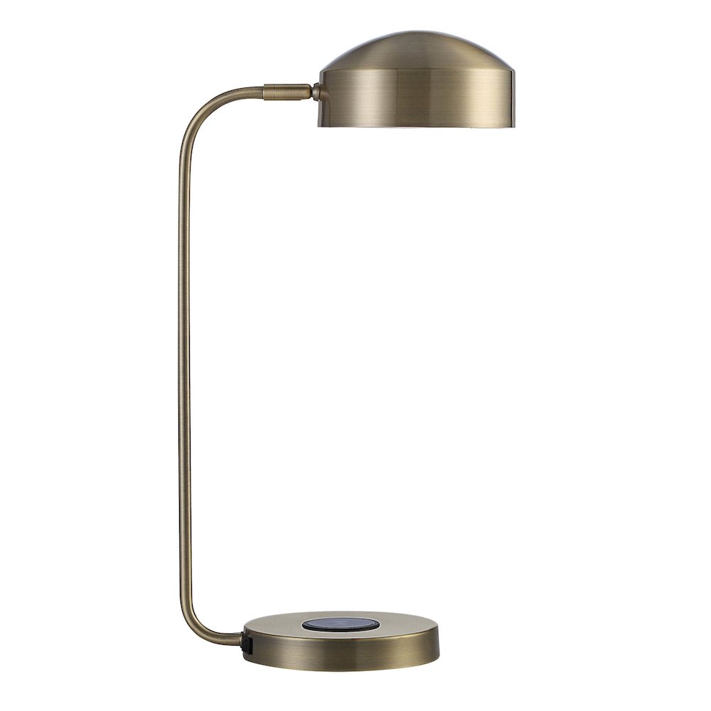 Riesco 22.5" Length Desk Lamp, Antique Brass