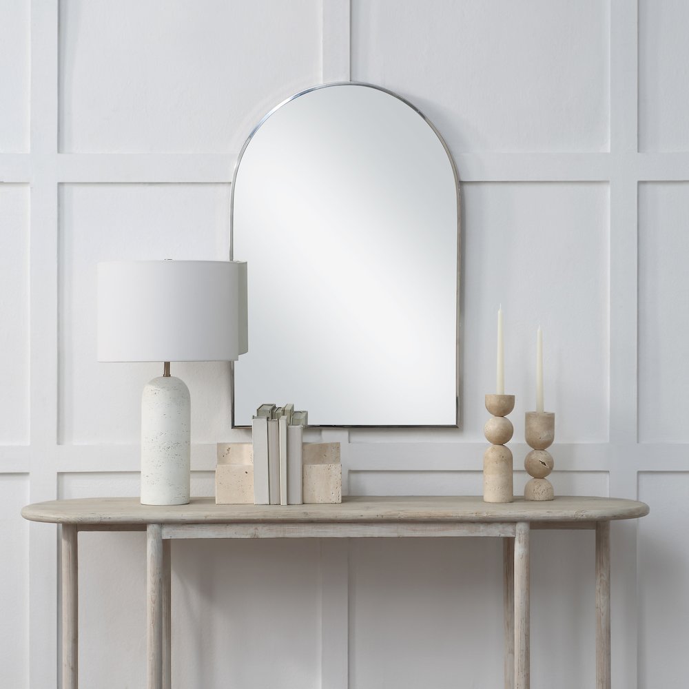 Plaka 36" H x 24" W Wall Mirror, Grey