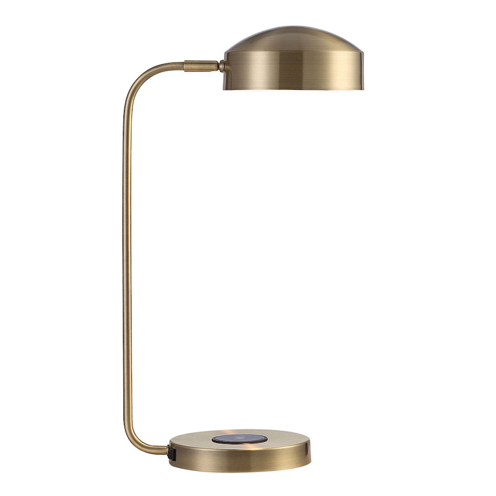Riesco 22.5" Length Desk Lamp, Antique Brass